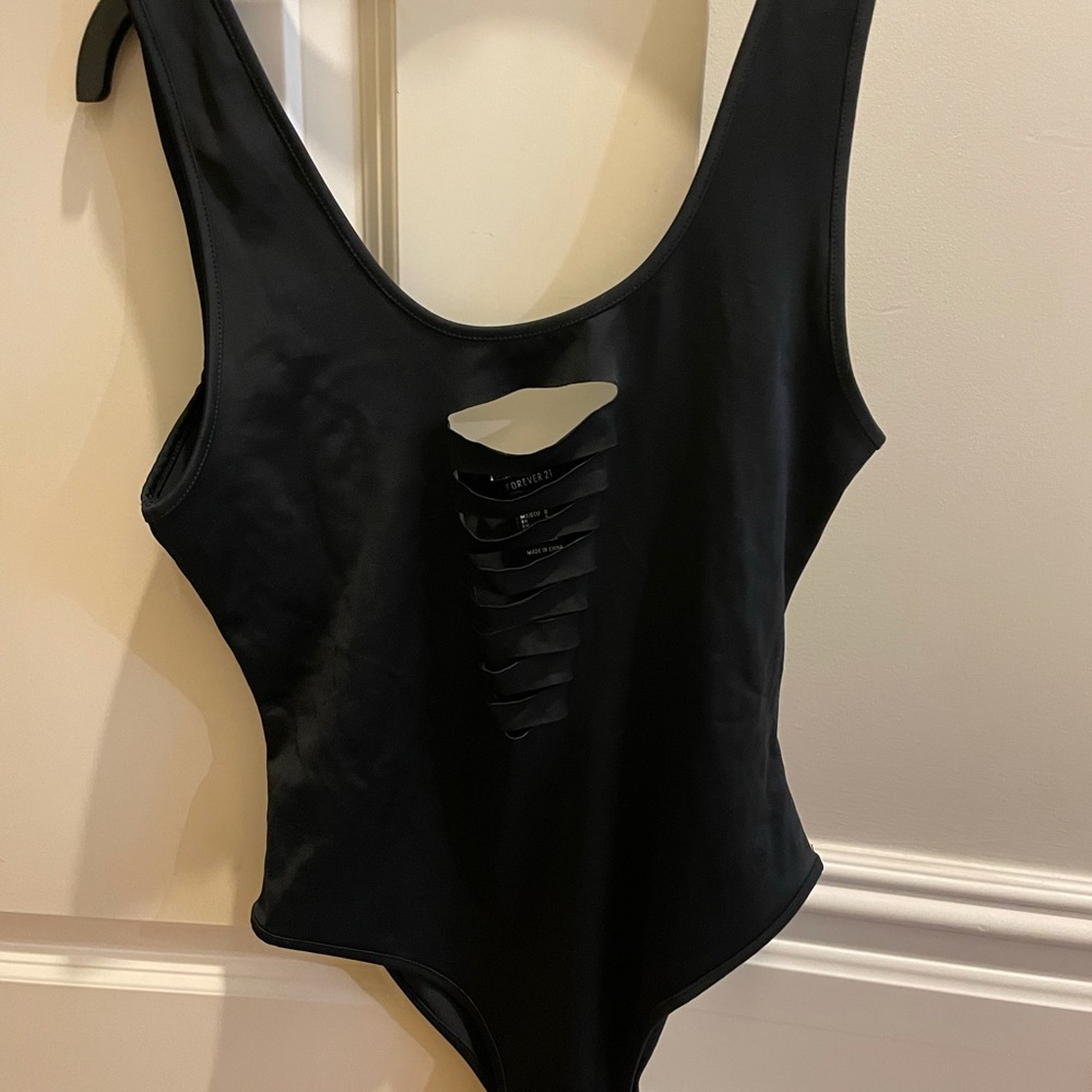 Black Cutout Bodysuit